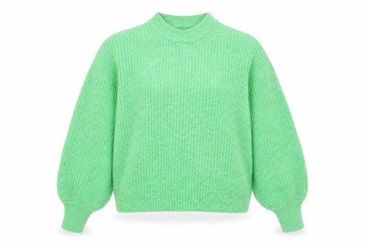 Front view of ASOS DESIGN Women's Green Mock Neck Jumper, size 4