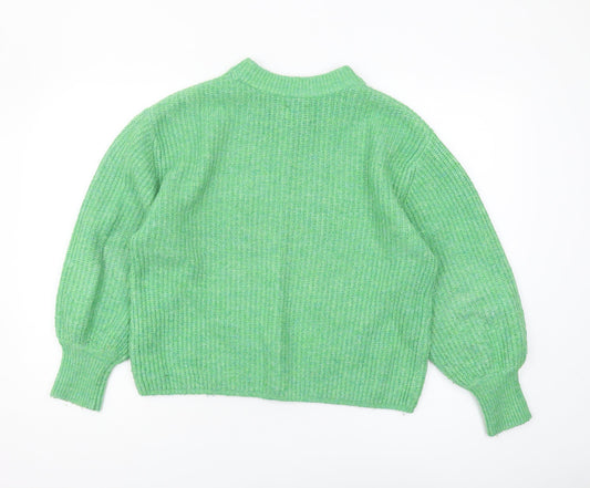 ASOS DESIGN Women's Green Mock Neck Jumper Size 4