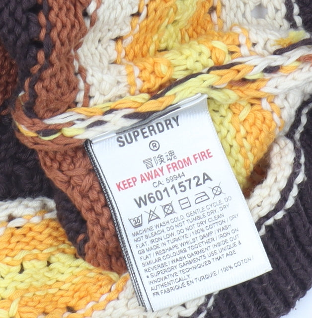 Womens UK Size 12 Superdry Multicoloured Cropped Tank