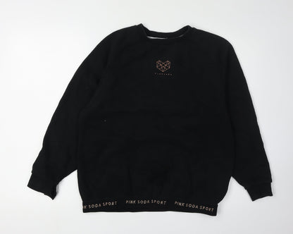 Pink Soda Women's Black Raglan Sweatshirt Size 6