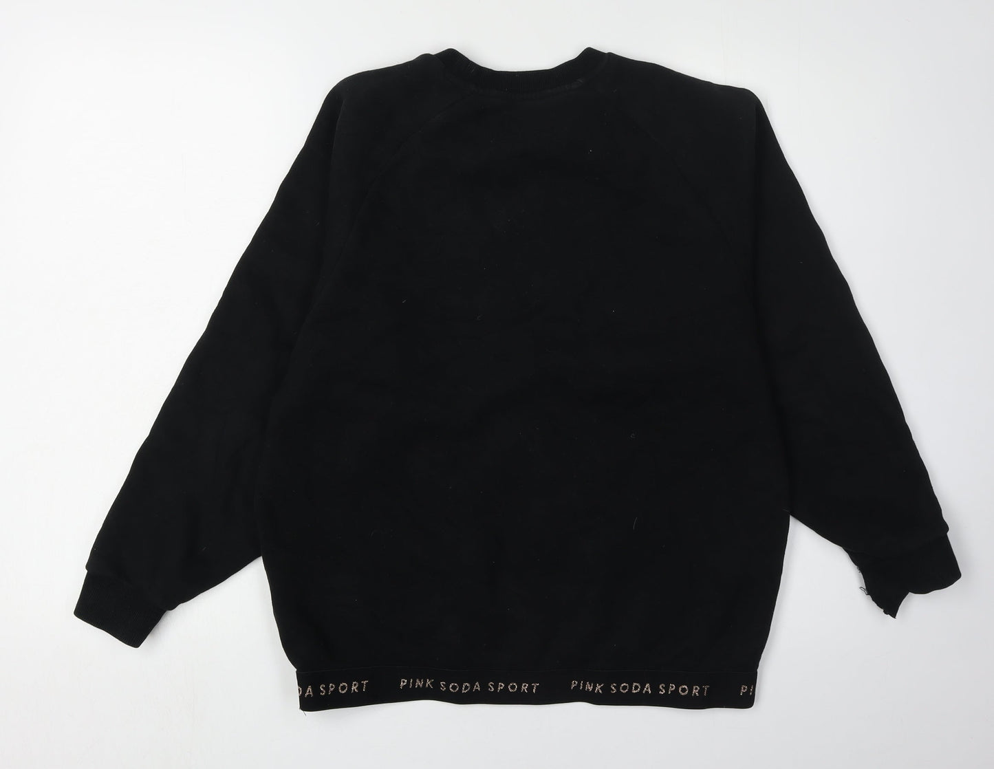 Pink Soda Women's Black Raglan Sweatshirt Size 6