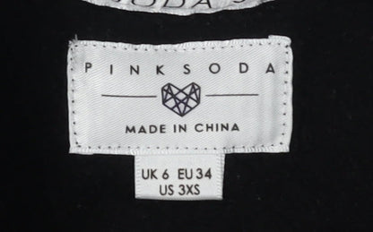 Pink Soda Women's Black Raglan Sweatshirt Size 6