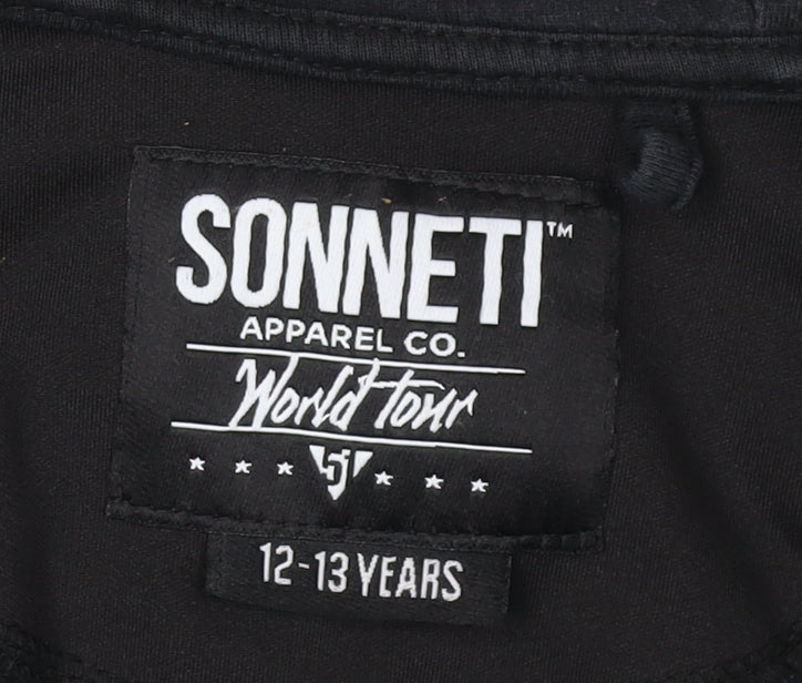 Sonneti Boys Black Full Zip Hoodie 12-13 Years