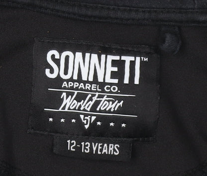Sonneti Boys Black Full Zip Hoodie 12-13 Years