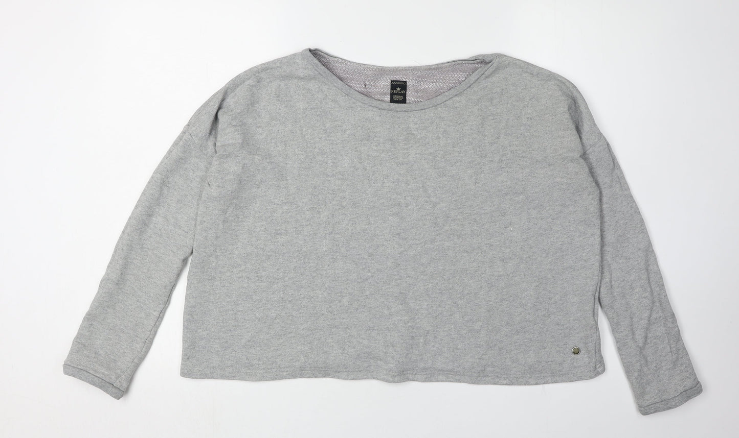 Womens UK Size S Replay Grey Pullover Jumper