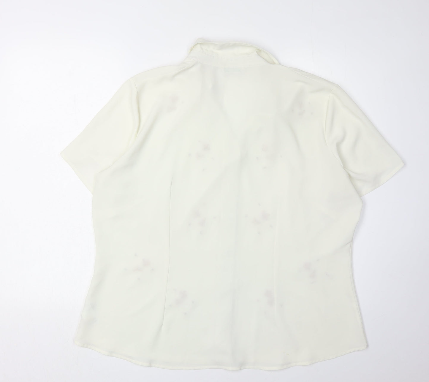 Womens UK Size 20 Marks and Spencer White Basic Button-Up