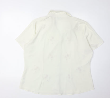 Womens UK Size 20 Marks and Spencer White Basic Button-Up