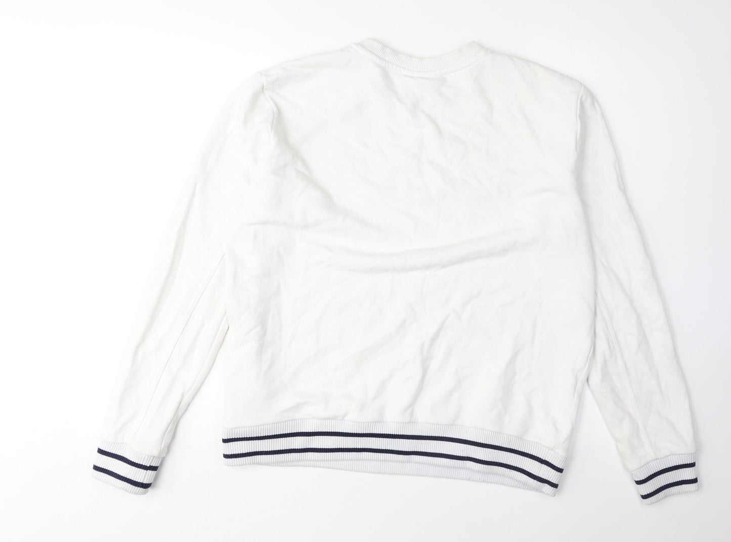 Fila Women's White Long Sleeve Sweatshirt, Size L