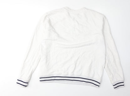 Fila Women's White Long Sleeve Sweatshirt, Size L