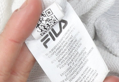 Fila Women's White Long Sleeve Sweatshirt, Size L