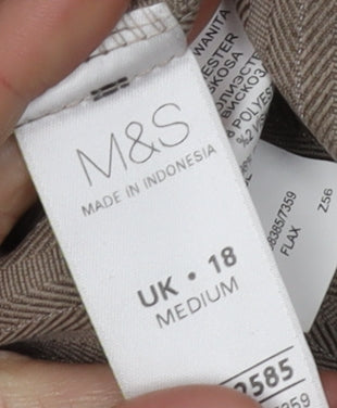 Womens UK Size 18 Marks and Spencer   Brown Trousers