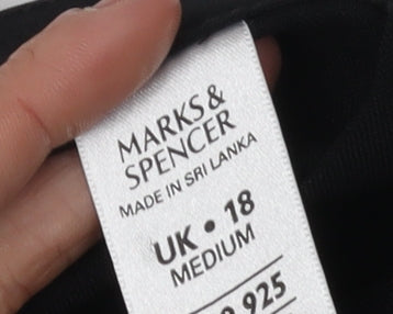 Womens UK Size 18 Marks and Spencer Regular Fit  Black Trousers
