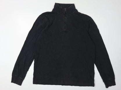 Timberland Men's Black XL 1/4 Zip Sweatshirt