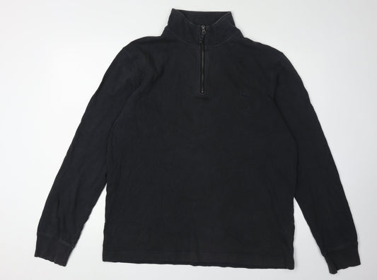 Timberland Men's Black XL 1/4 Zip Sweatshirt