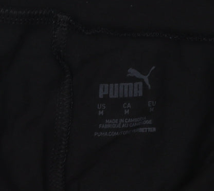 Puma Women's Black Biker Shorts, Size M, Gym & Running