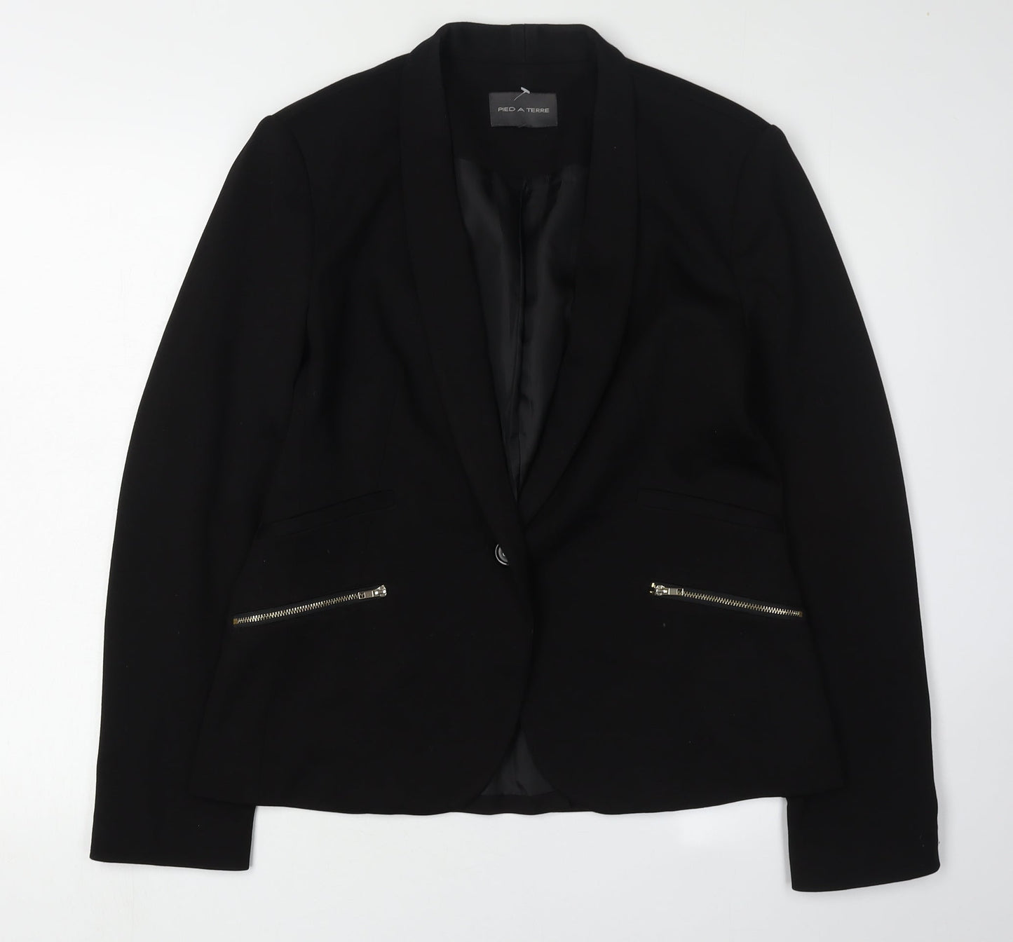 Pied A Terre Women's Black Blazer Size 12 Elegant