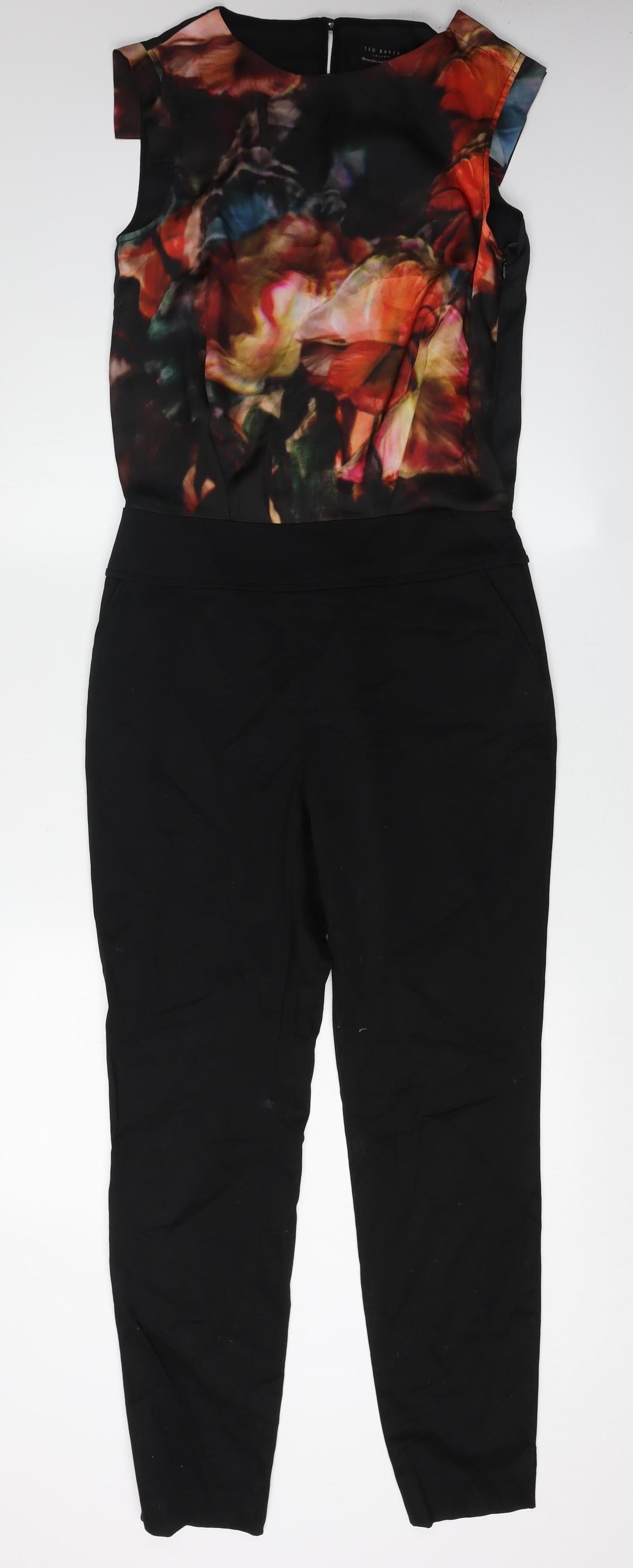 Ted Baker Women's Black Floral Jumpsuit, Size L