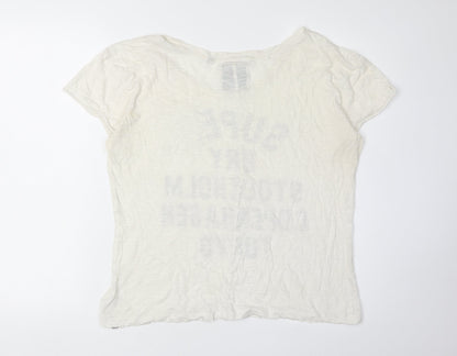 Superdry Women's White City T-Shirt Size M