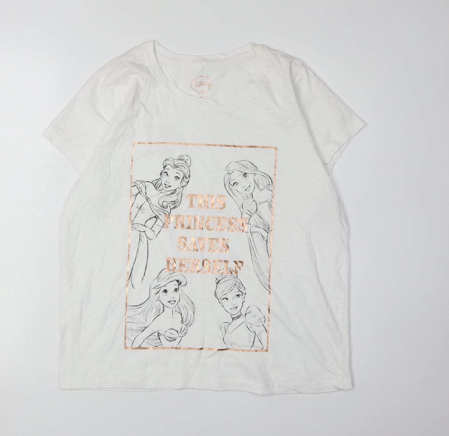 Womens UK Size L Disney White  T-Shirt