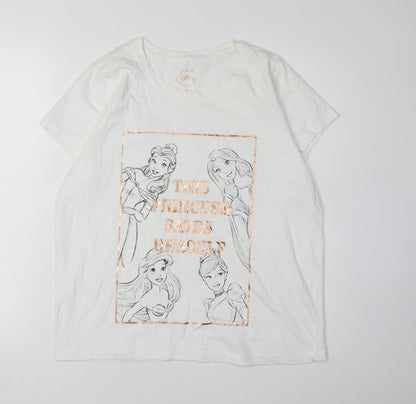 Womens UK Size L Disney White  T-Shirt