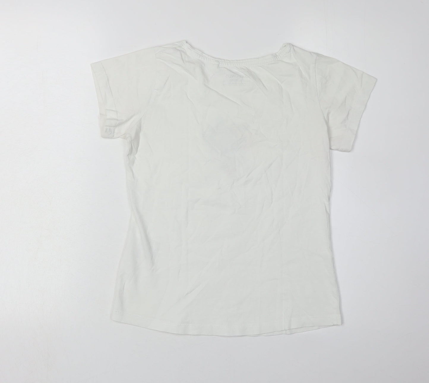Craghoppers Girls White Floral Embroidered T-Shirt XS