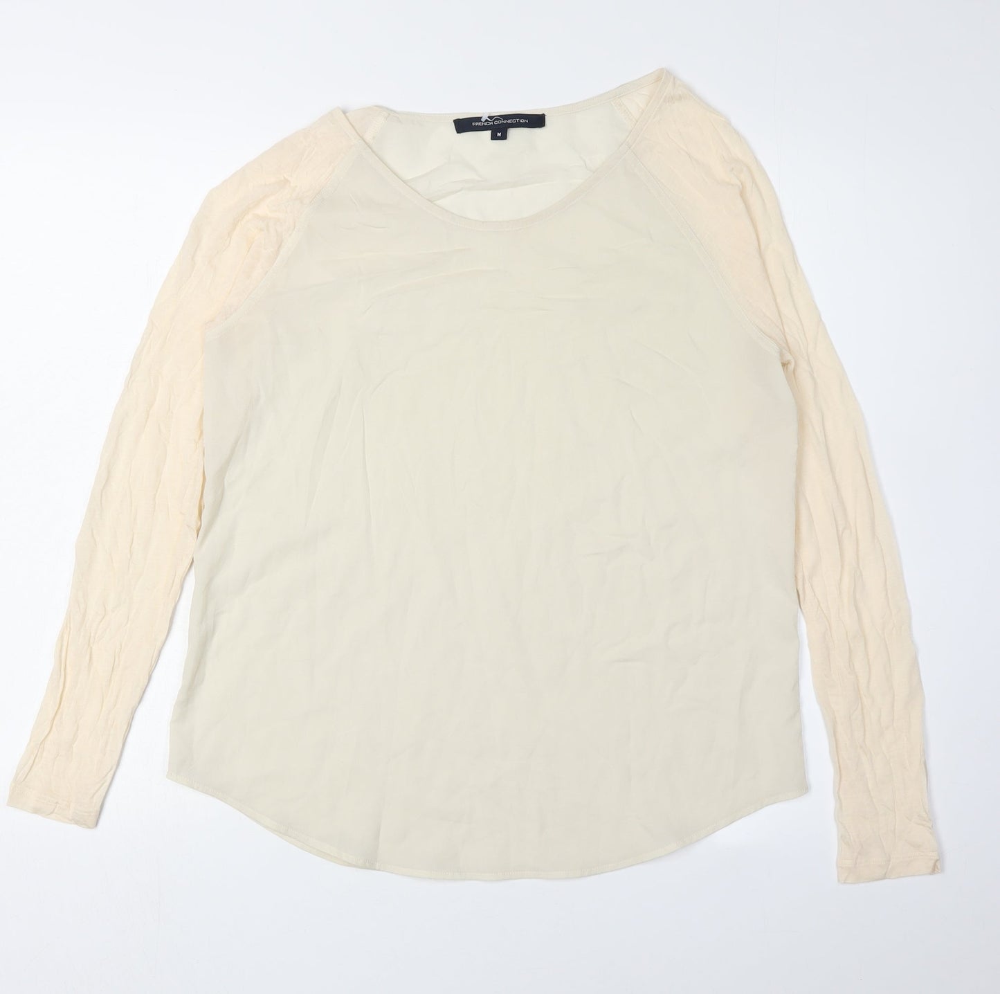Womens UK Size M French Connection Beige Basic Blouse