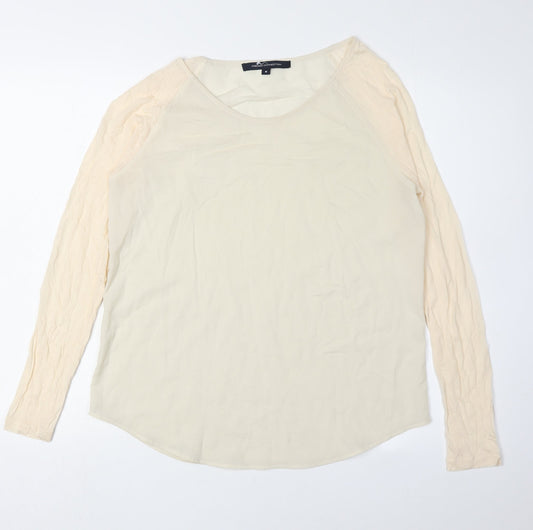 French Connection Women's Beige Basic Blouse M