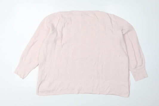 Womens UK Size 20 Marks and Spencer Pink Pullover Jumper