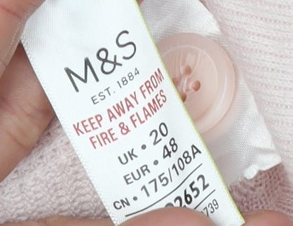 Womens UK Size 20 Marks and Spencer Pink Pullover Jumper
