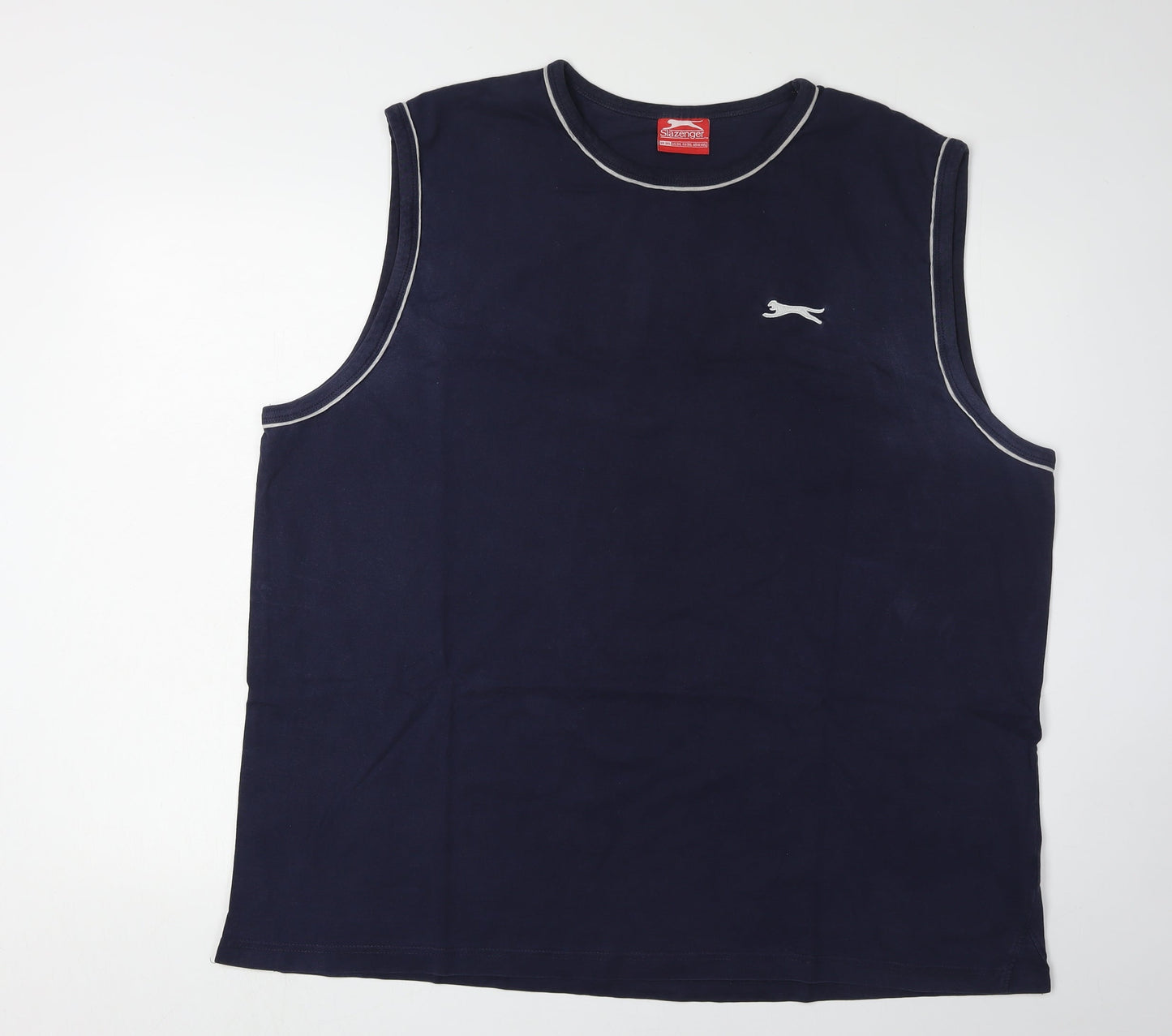 Slazenger Men's Blue 3XL Sleeveless Cotton T-Shirt