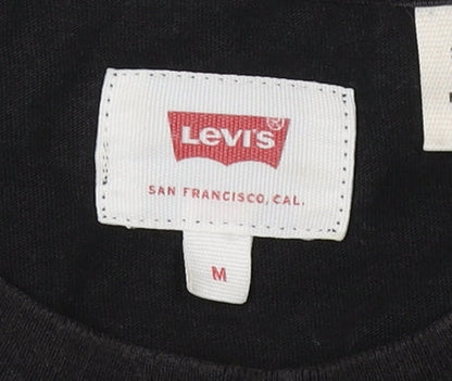 Levi's Men's Black M Cotton Crew Neck T-Shirt