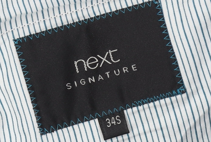 Next Signature Men's Black Wool Trousers - Size 34