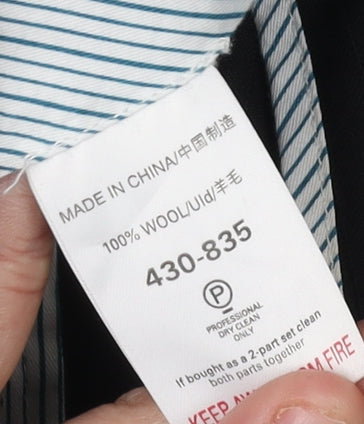 Next Signature Men's Black Wool Trousers - Size 34