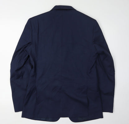Mens UK Size 38 Marks and Spencer Regular Blue Suit Jacket