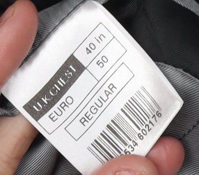 Mens UK Size 40 Karl Jackson Regular Black Suit Jacket