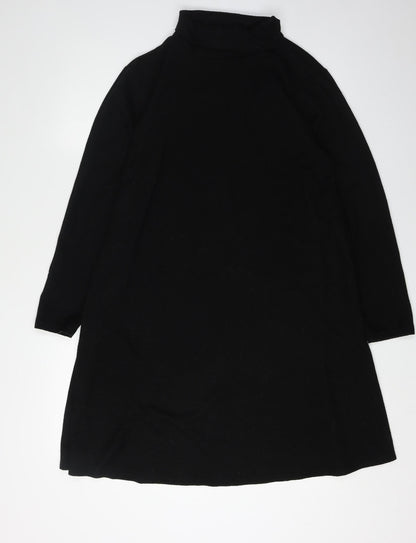 Jacqueline de Yong Black Knit Dress L High Neck