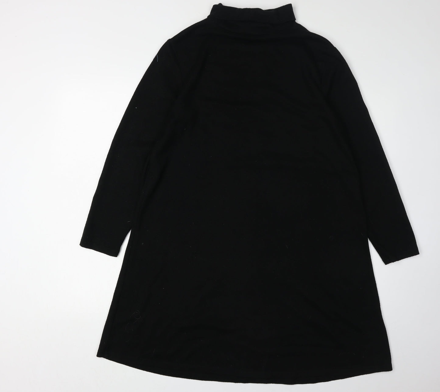 Jacqueline de Yong Black Knit Dress L High Neck