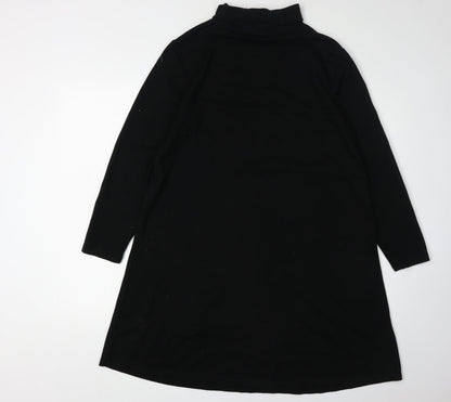 Jacqueline de Yong Black Knit Dress L High Neck