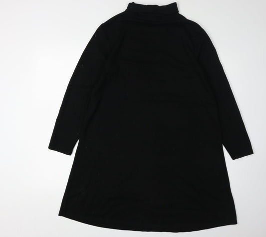 Jacqueline de Yong Black Knit Dress L High Neck