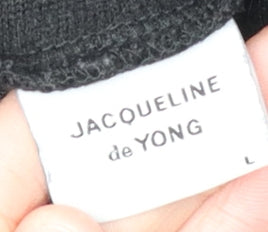 Jacqueline de Yong Black Knit Dress L High Neck