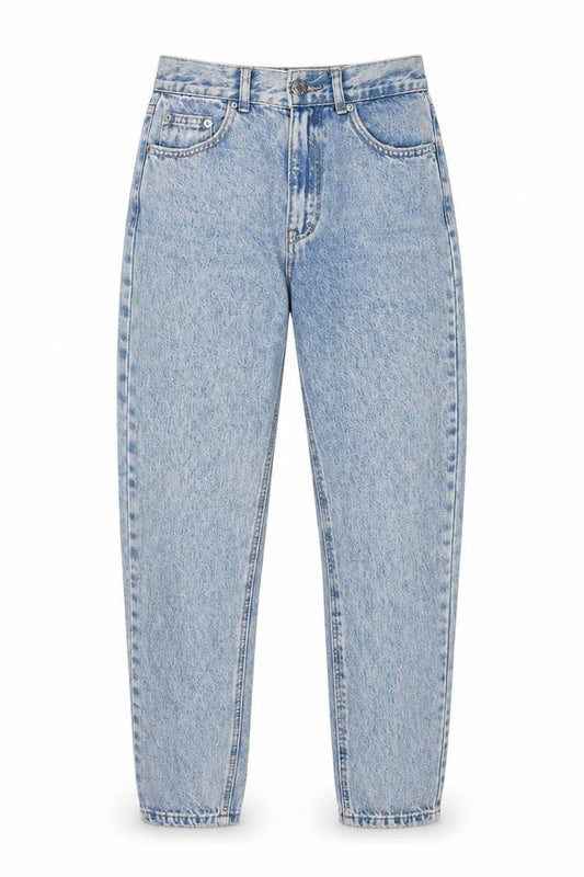 Womens UK Size 8 Pull&Bear Relaxed Fit Mom Blue Jeans
