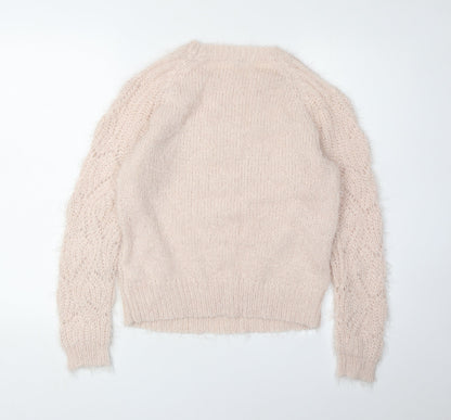 Womens UK Size 10 Red Herring Ivory Pullover Jumper