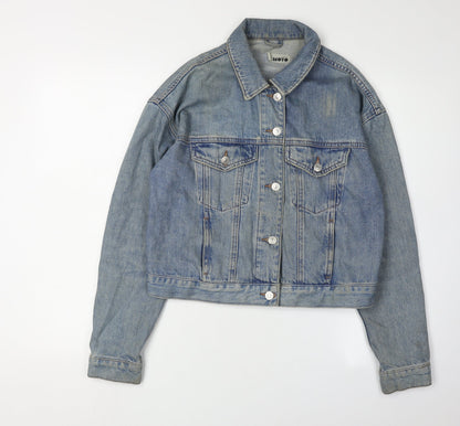Womens UK Size 10 Topshop Blue Basic Jacket
