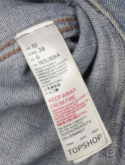 Womens UK Size 10 Topshop Blue Basic Jacket