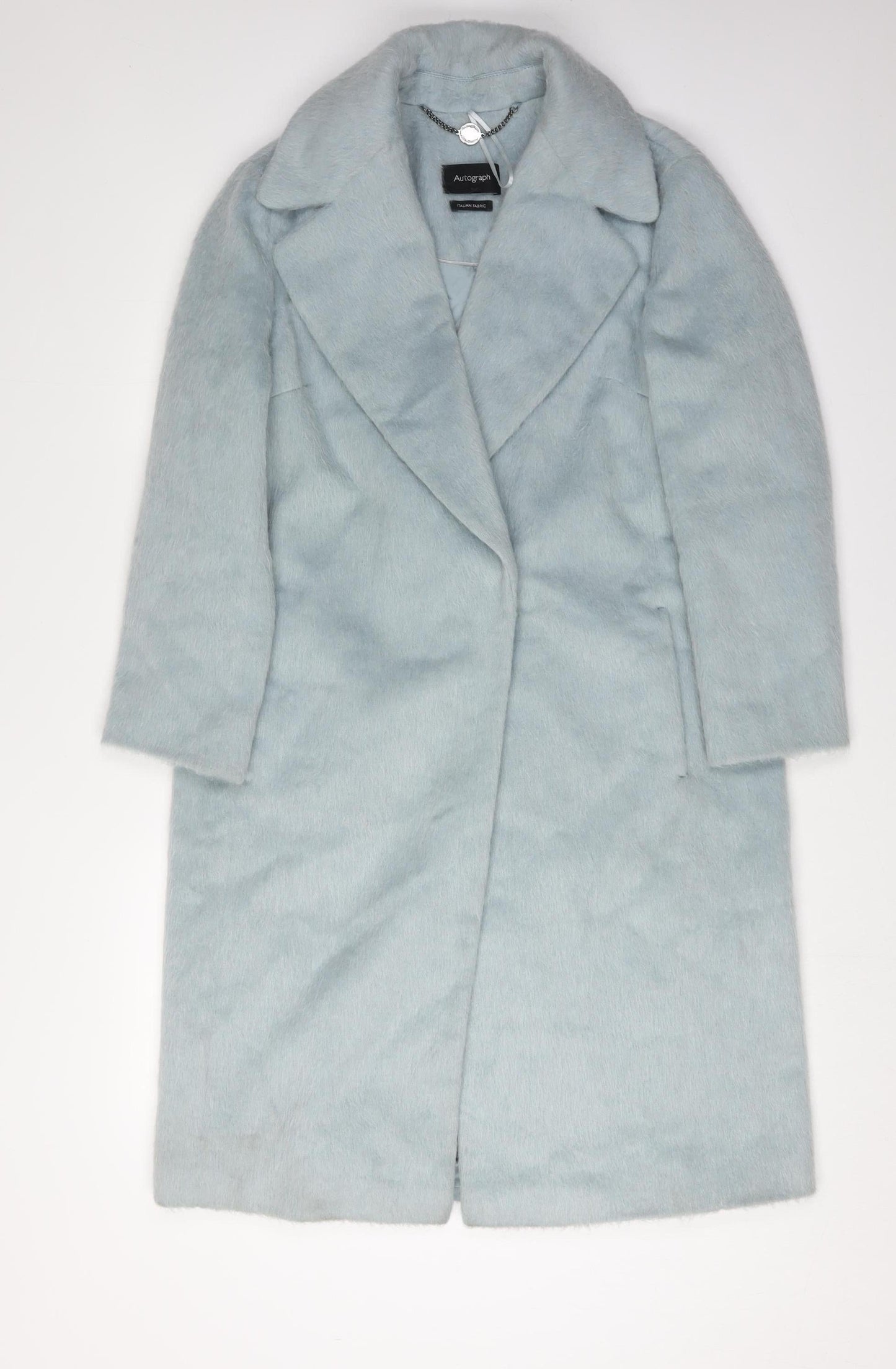 Womens UK Size 8 Marks and Spencer Blue Overcoat
