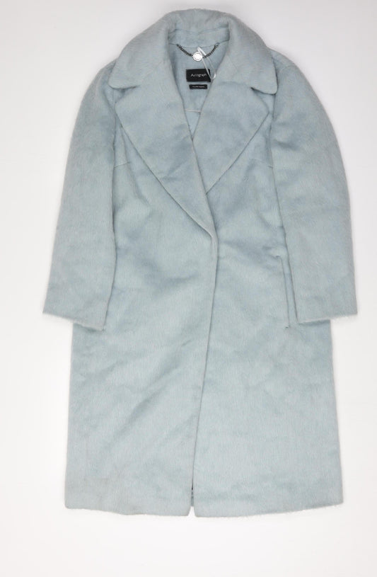 Womens UK Size 8 Marks and Spencer Blue Overcoat