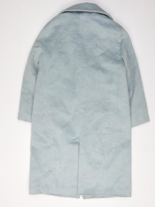 Womens UK Size 8 Marks and Spencer Blue Overcoat