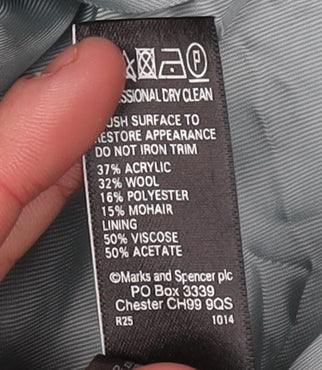 Womens UK Size 8 Marks and Spencer Blue Overcoat