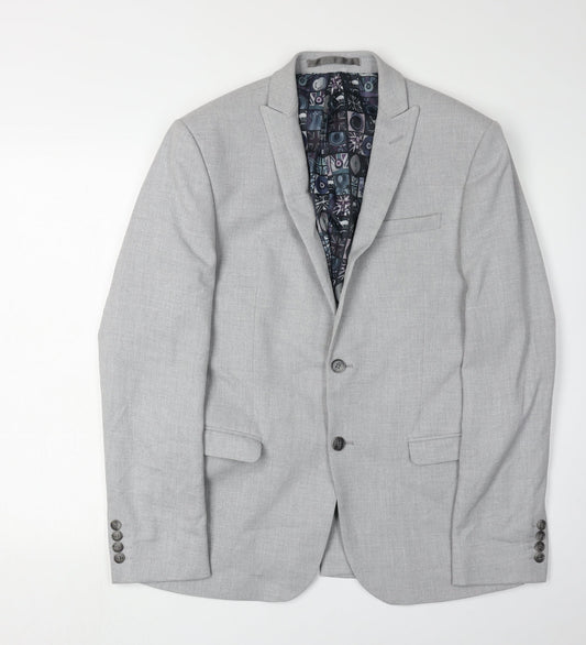 Mens UK Size 40 Ben Sherman Regular Grey Suit Jacket