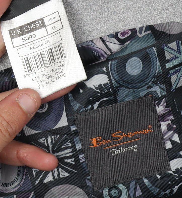 Mens UK Size 40 Ben Sherman Regular Grey Suit Jacket